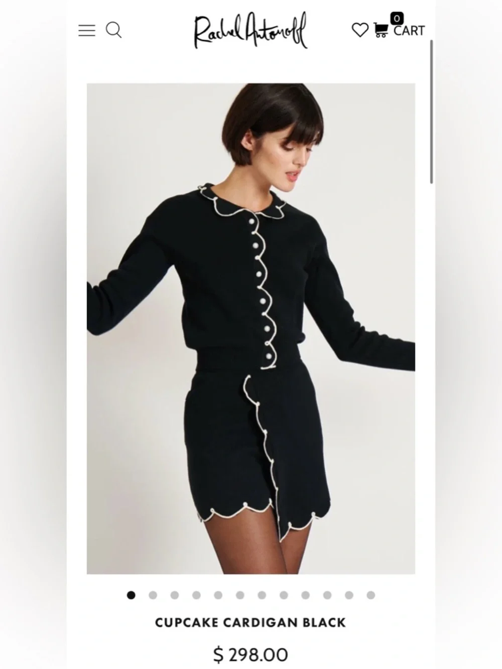 Rachel Antonoff cupcake cardigan sweater black size xxl - Picture 6 of 6